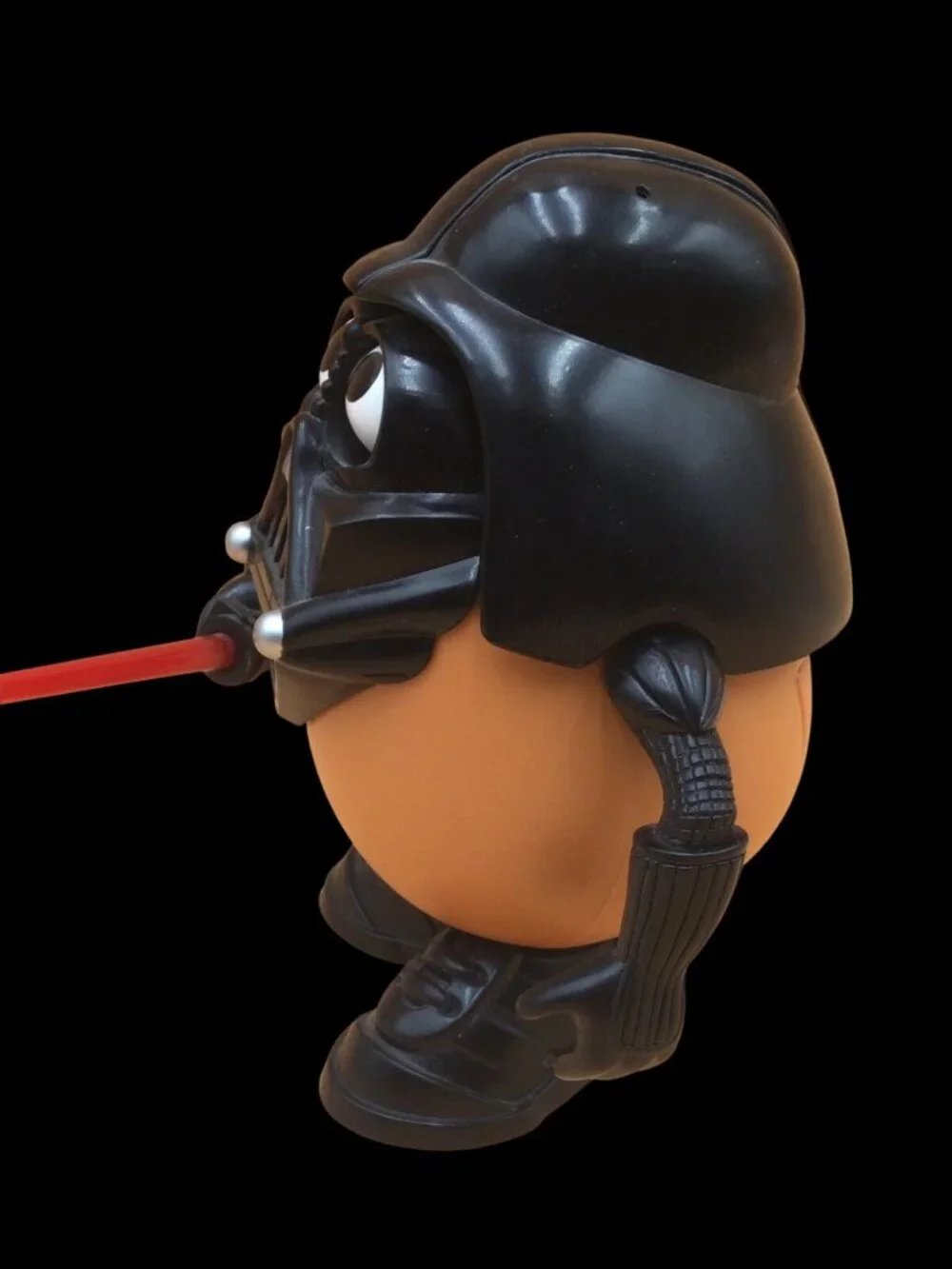 Stars Wars Darth Tater Figure Mr Potato Head Toy Red Light Saber Glowing Eyes